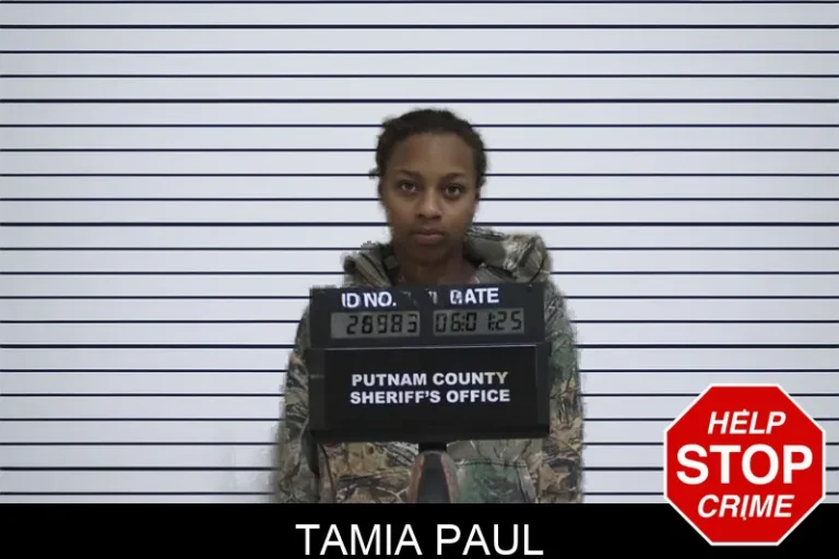 Tamia Paul mugshot – Putnam County , Georgia Tamia Paul