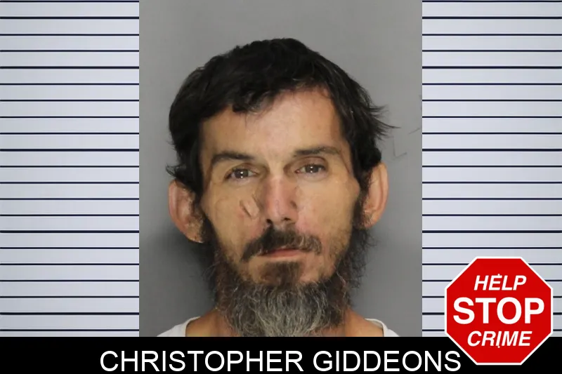 Christopher Giddeons mugshot