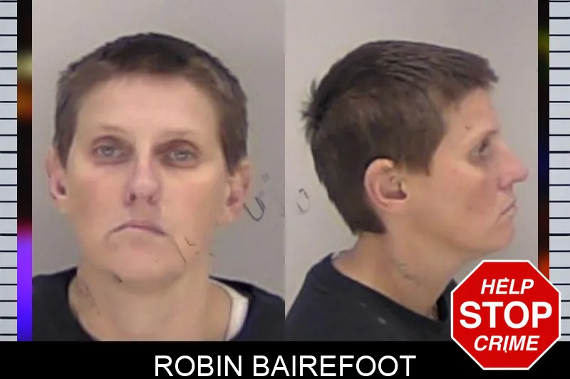 Robin Bairefoot mugshot
