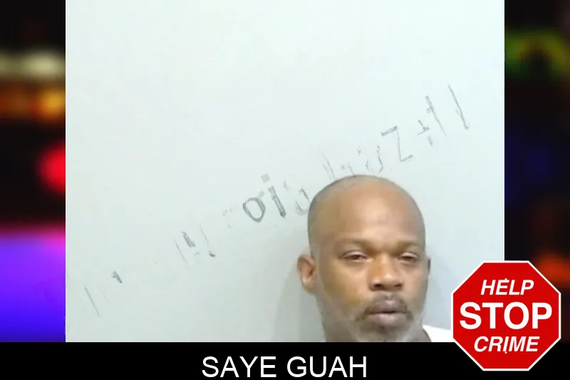Saye Guah mugshot – Fulton County , Georgia Saye Guah mugshot