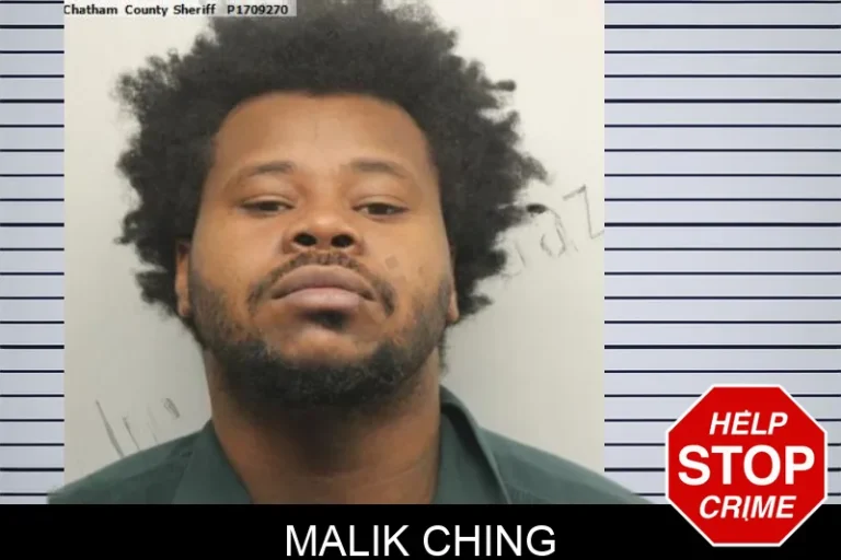 Malik Ching mugshot – Chatham County , Georgia Malik Ching