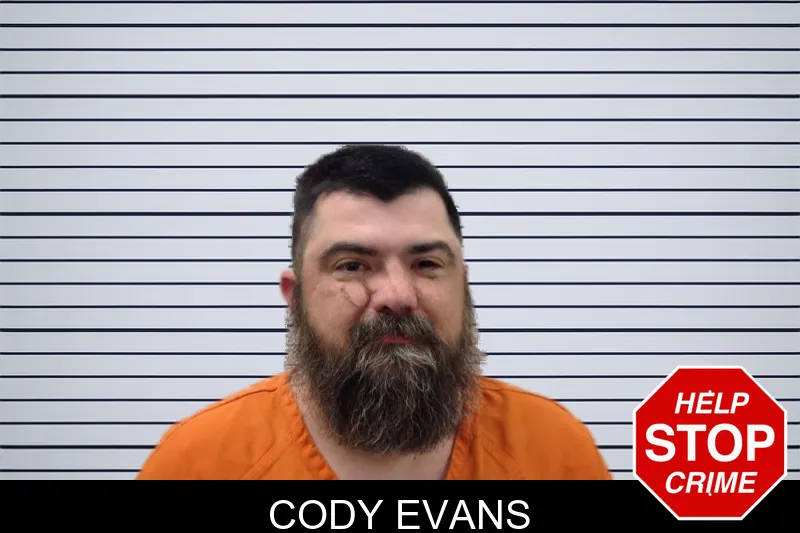 Cody Evans mugshot