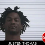 Justen Thomas mugshot