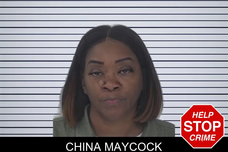China Maycock mugshot