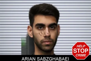 Arian Sabzghabaei mugshot