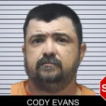 Cody Evans mugshot