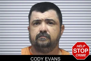 Cody Evans mugshot