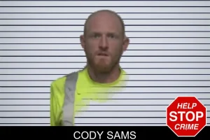 Cody Sams mugshot