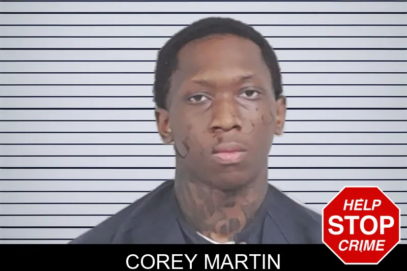 Corey Martin mugshot