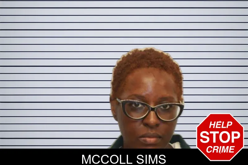 McColl Sims mugshot