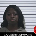 Ziqueeria Simmons mugshot
