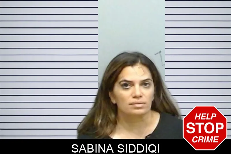 Sabina Siddiqi mugshot