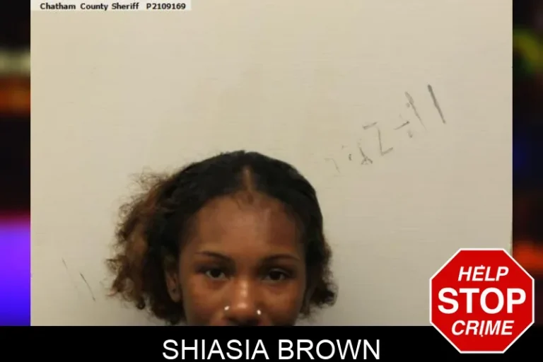 Shiasia Brown mugshot – Chatham County , Georgia Shiasia Brown