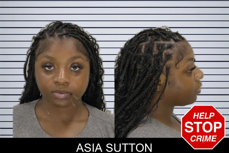 Asia Sutton mugshot
