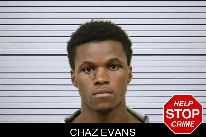 Chaz Evans mugshot
