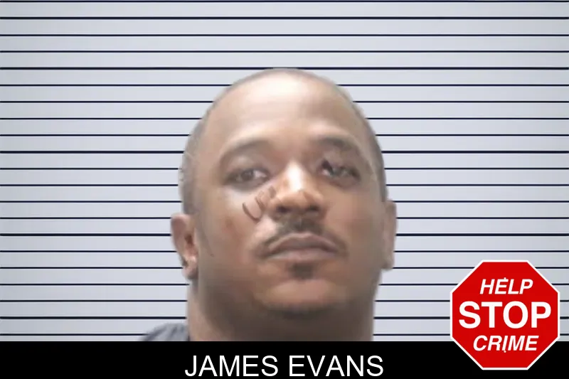 James Evans mugshot