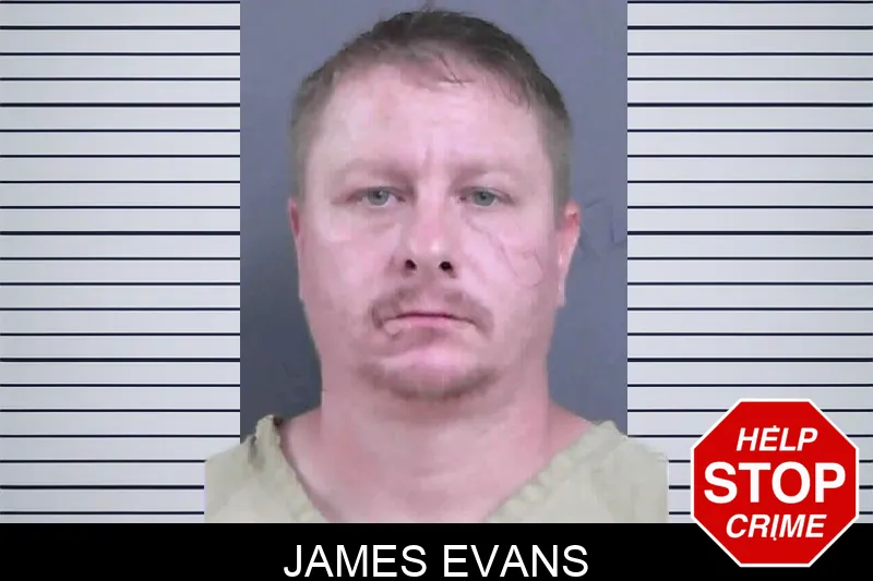 James Evans mugshot