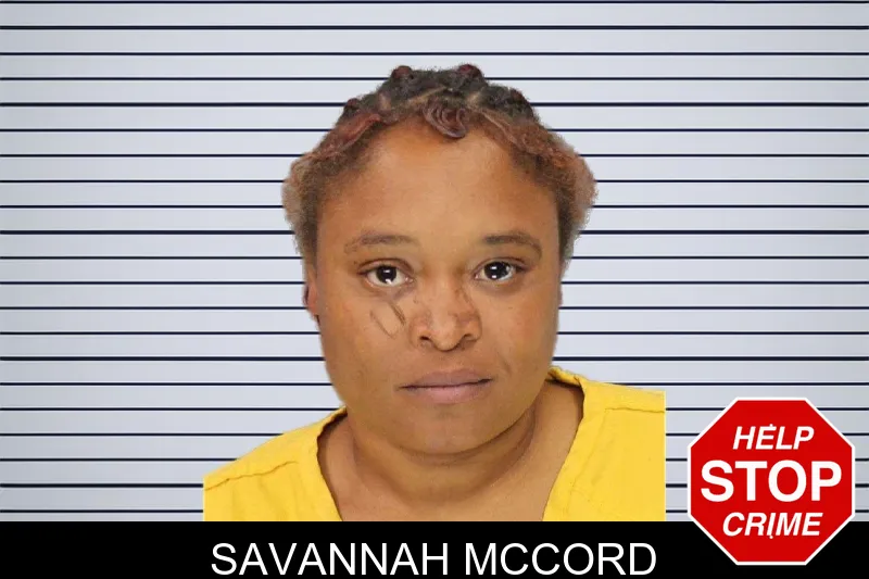 Savannah McCord mugshot