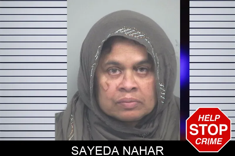 Sayeda Nahar mugshot