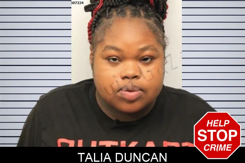 Talia Duncan mugshot