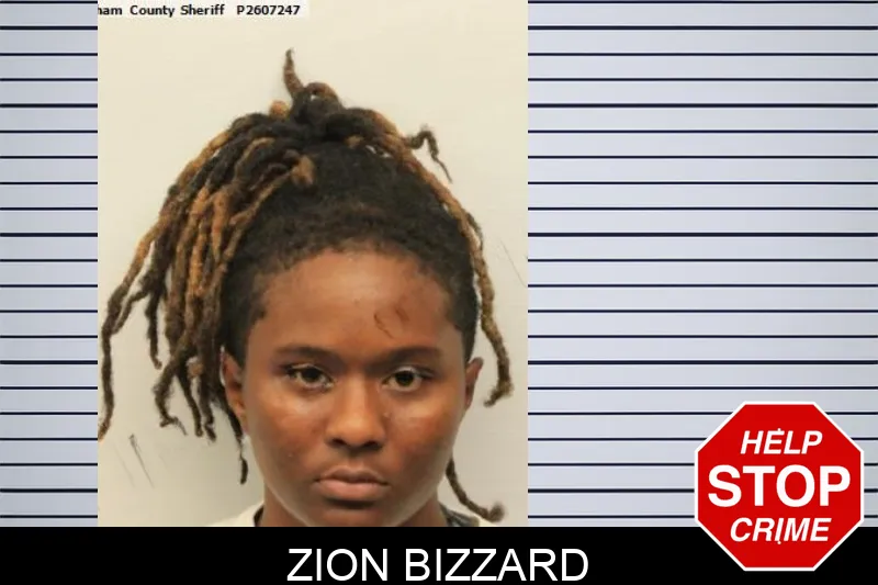 Zion Bizzard mugshot