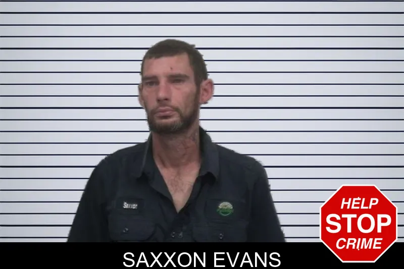 Saxxon Evans mugshot