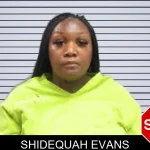 Shidequah Evans mugshot