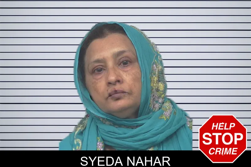 Syeda Nahar mugshot