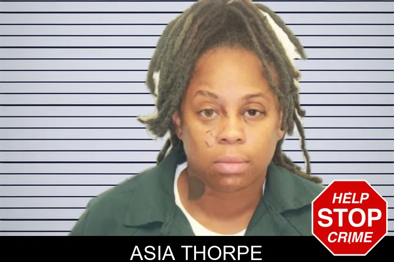 Asia Thorpe mugshot – Chatham County , Georgia Asia Thorpe mugshot