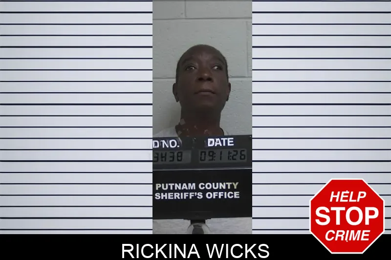 Rickina Wicks mugshot – Putnam County , Georgia Rickina Wicks mugshot