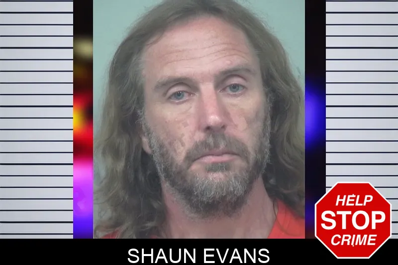 Shaun Evans mugshot