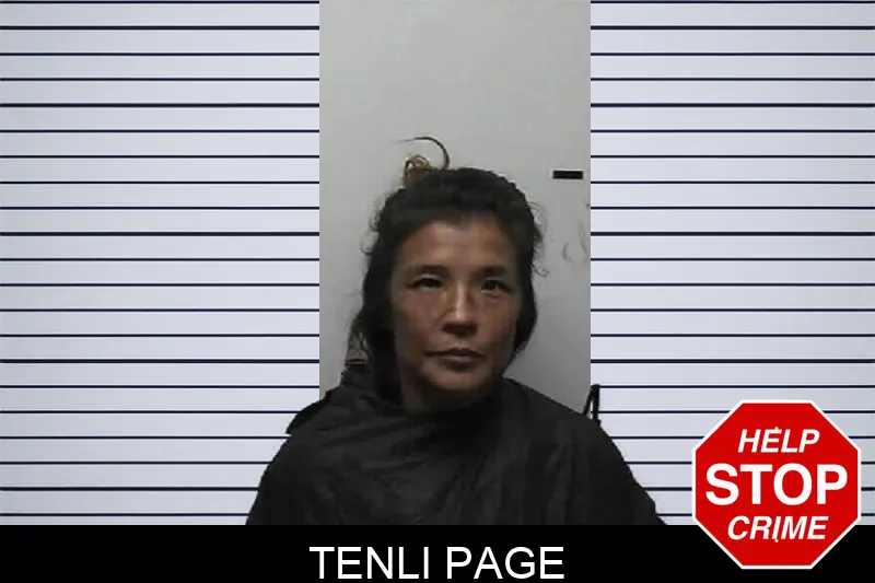 Tenli Page mugshot